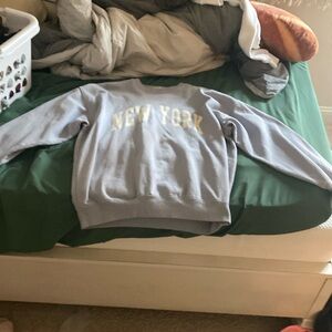 John galt brandy Melville New York crew neck light blue one size